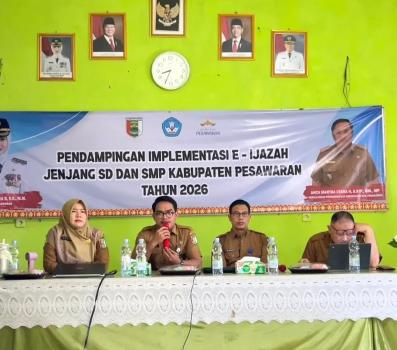 Pendampingan implementasi E-Ijasah Jenjang SD dan SMP Kabupaten Pesawaran Tahun 2026